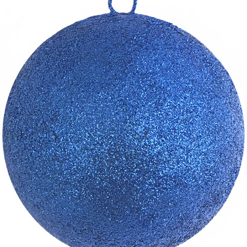 Шар из пенополистирола с блестками Искристый 25 см., синий, ЕлкиТорг (SHI-250BLUE)