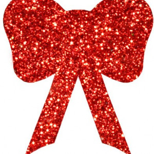 Бантик из пенофлекса с блестками 150 мм., красный, ПромЕлка (Б1-150RED)