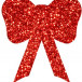 Бантик из пенофлекса с блестками 150 мм., красный, ПромЕлка (Б1-150RED)