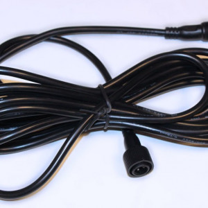 Удлинитель универсальный 2 pin 2 м., для нитей 10 м, бахромы, занавесов, черный цвет, Rich LED (RL-EC2-2-B)