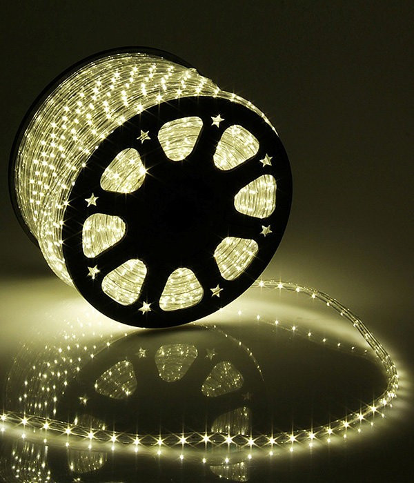 Дюралайт круглый направленный диаметр 13 мм., 220V., теплые белые LED лампы, бухта 100 м, Beauty Led (F3-R2-220V-WW) в Белгороде