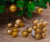 Набор пластиковых шаров Дивный 60 мм, темно-золотой, 12 шт, Kaemingk (022000)