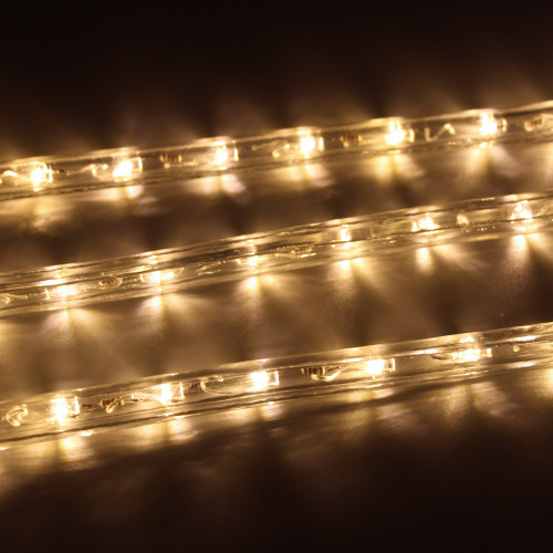  Дюралайт светодиодный 2-х проводной, диаметр 13 мм., 220В, теплые белые LED лампы 36 шт на 1 м., бухта 100 м., статика, Teamprof (TPF-DL-2WH-100-240-WW)