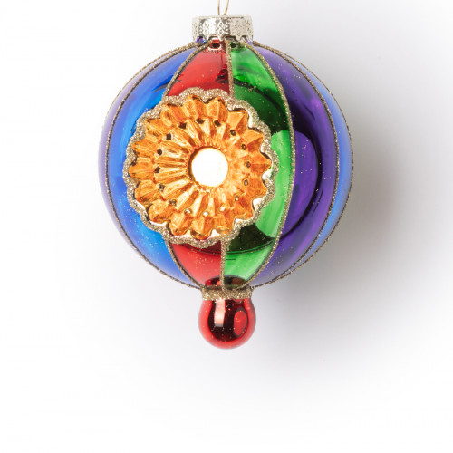 Винтажная стеклянная подвеска Дворцовая мозаика h-11 см., 1 шт., Karlsbach (12809)