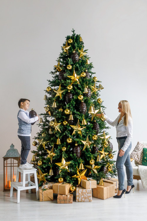 Интерьерная искусственная елка Сказочная Премиум 7 м., ствольная, Литая хвоя+ПВХ, Green Trees (GT7SK)