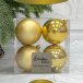 Набор пластиковых шаров Прага 100 мм., золото, 4 шт., Christmas DeLuxe (87578)