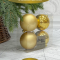 Набор пластиковых шаров Прага 100 мм., золото, 4 шт., Christmas De Luxe (87578)