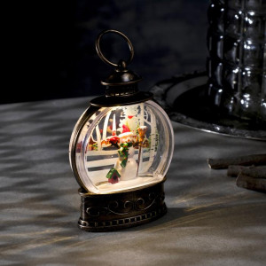 Светодиодный фонарь Снеговик 9×13×3.5 см., пластик, батарейки AG13х3, Luazon Lighting (7599711)