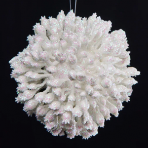 Винтажный шар Сокровища Посейдона, Коралл 13 см., пенополистирол,  Christmas DeLuxe (88884) 