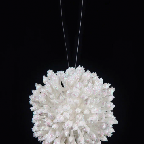 Винтажный шар Сокровища Посейдона, Коралл 13 см., пенополистирол,  Christmas DeLuxe (88884) 