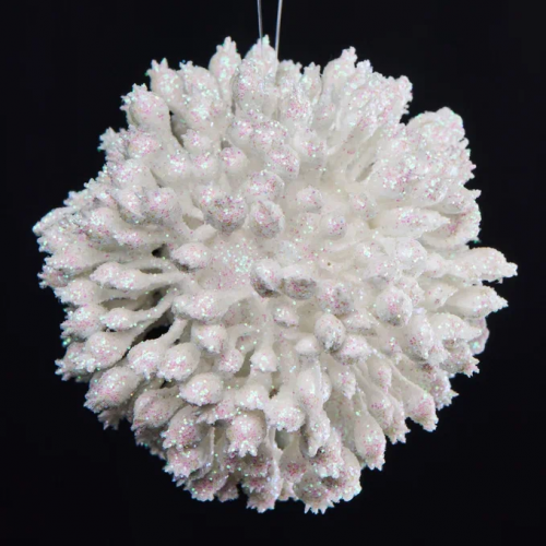 Винтажный шар Сокровища Посейдона, Коралл 13 см., пенополистирол,  Christmas DeLuxe (88884) 