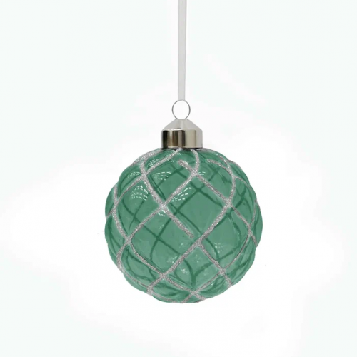 Набор винтажных стеклянных шаров Блестящий изумруд 80 мм., изумрудный, 9 шт., Christmas DeLuxe (13044)