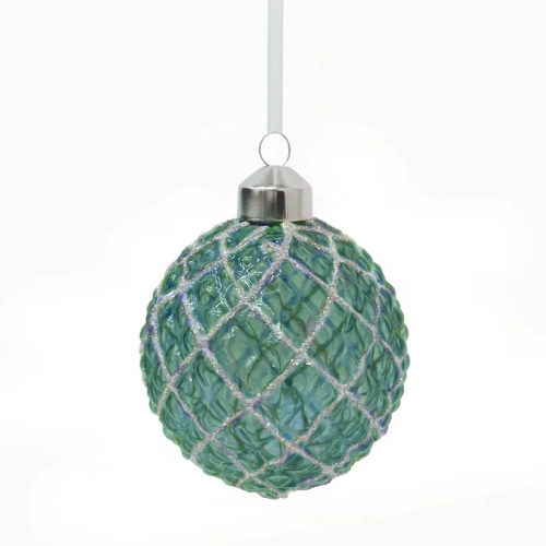 Набор винтажных стеклянных шаров Блестящий изумруд 80 мм., изумрудный, 9 шт., Christmas DeLuxe (13044)