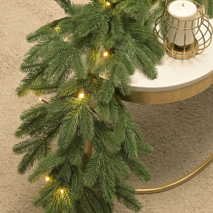 Хвойная ветвь  Парижанка 180 см., 30 тепл.белых led., 100% литая хвоя, ЕлкиТорг (52116)