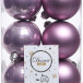 Набор пластиковых шаров Дивный 60 мм, сиреневый, 12 шт, Kaemingk (021993)
