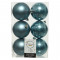 Набор пластиковых шаров Парис 80 мм., голубой рассвет, 6 шт., Kaemingk (022287)
