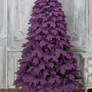 Искусственная фиолетовая елка Таврида заснеженная 150 см., литая хвоя+пвх, ЕлкиТорг (162150)
