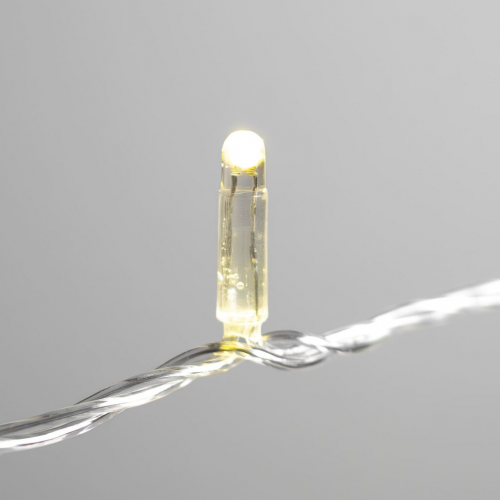 Светодиодная нить 10 м. с колпачком 24 В, 100 LED, шампань, прозрачный провод ПВХ, LTC (PST100CAP-10-1CH)