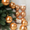 Набор пластиковых шаров Анет 80 мм., оранжевый перламутр, 6 шт., ЕлкиТорг (150313)