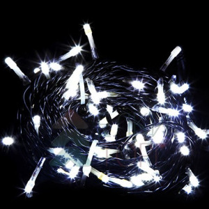 Светодиодная гирлянда мерцающая 10 м, 220-230V., 100 холодных белых LED ламп, черный ПВХ, Beauty Led (PST100BL-11-2W)