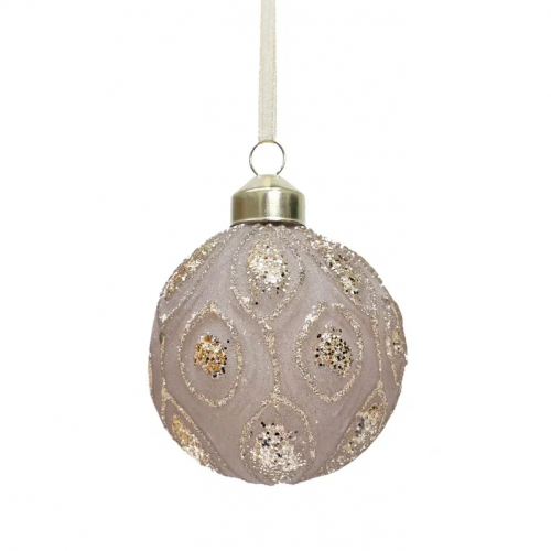 Набор винтажных стеклянных шаров Старый замок 80 мм., кремовый, 9 шт., Christmas DeLuxe (13041)