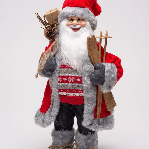 Дед Мороз Величавый в красной шубке 30 см., ЕлкиТорг (ZS-S-21831-12)