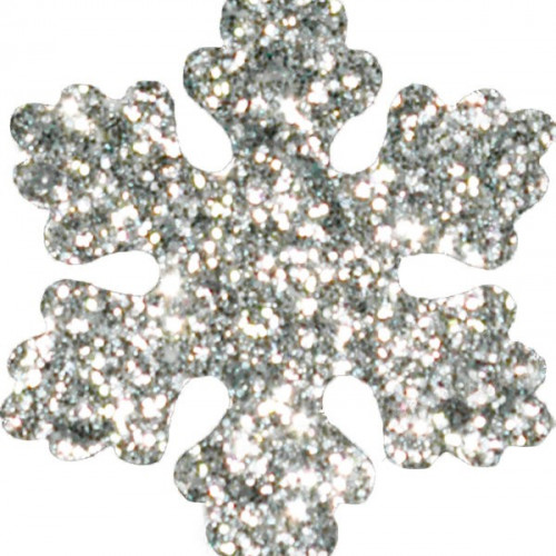 Снежинка из пенофлекса Облачко 140 мм., серебро, ПромЕлка (CO-140SILVER)