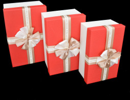 Набор подарочных коробок 3 шт., цвет красный (Y91335-8T)