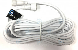 Удлинитель универсальный 2 pin 2 м., для нитей 10 м, бахромы, занавесов, белый цвет, Rich LED (RL-EC2-2-W)