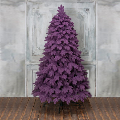 Искусственная фиолетовая елка Таврида заснеженная 180 см., литая хвоя+пвх, ЕлкиТорг (162180)