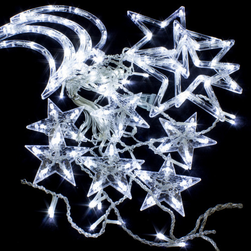 Гирлянда Бахрома Млечный путь 2,5*0,95*0,55 м., 138 холодных LED ламп, прозрачный провод, контроллер, Winner Light (w.02.5T.138.L+) в Санкт-Петербурге