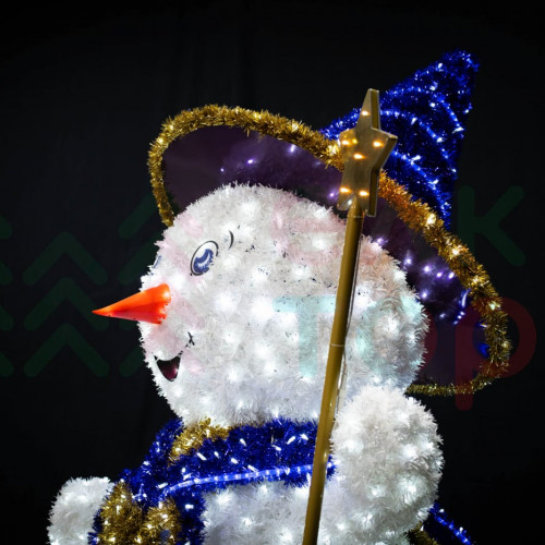 Светодиодная фигура из мишуры Снеговик Волшебник 2.5 м., Conso (3DGR813)