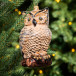 Елочное украшение Сова большая коричневая, стекло, 14 см., 1 шт., Витус (59145)