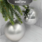 Набор пластиковых шаров Прага 100 мм., серебро, 4 шт., Christmas De Luxe (87577)