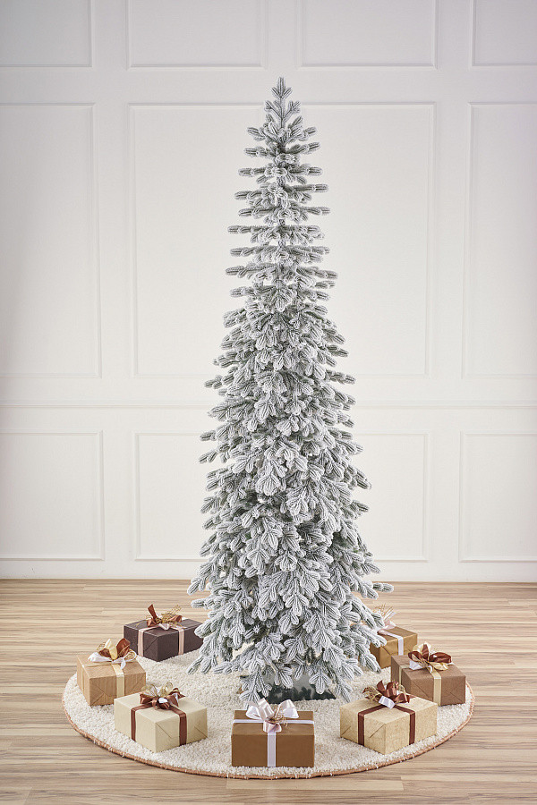Искусственная ель Тикко заснеженная 255 см., 100% Литая хвоя, Max Christmas (ЕЛТКЗ25)
