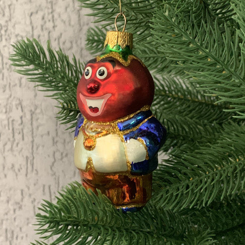 Елочное украшение Синьор Помидор, стекло, Витус (А431)