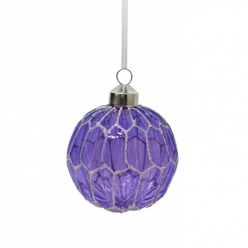 Набор винтажных стеклянных шаров Благородство 80 мм., синий-золото, 9 шт., Christmas DeLuxe (13047)