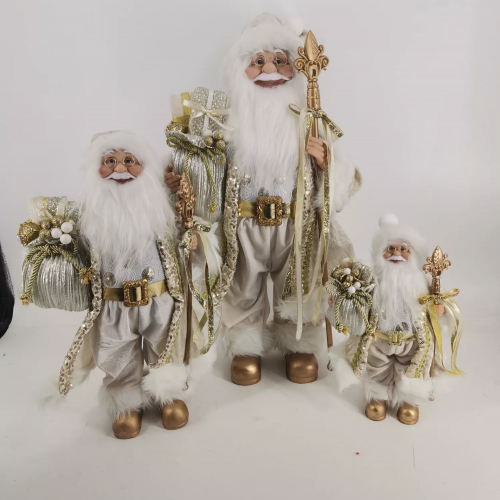 Дед Мороз Королевский в золотом наряде 30 см., ЕлкиТорг (ZS-S-21838-12)