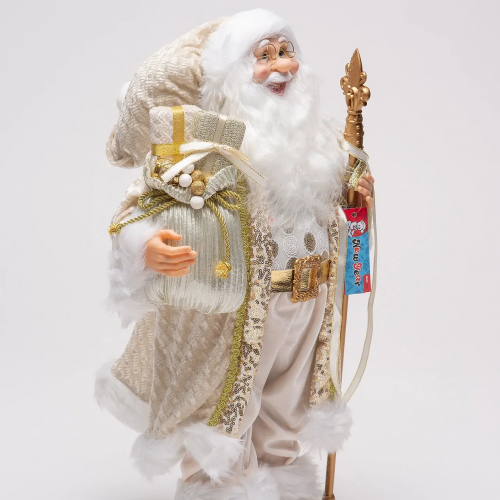Дед Мороз Королевский в золотом наряде 30 см., ЕлкиТорг (ZS-S-21838-12)