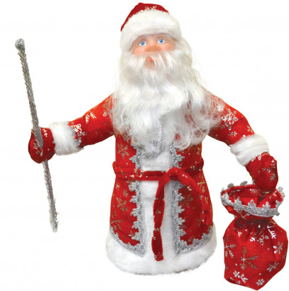 Дед Мороз под елку 40 см КРАСНЫЙ в упаковке (ДМ-01)