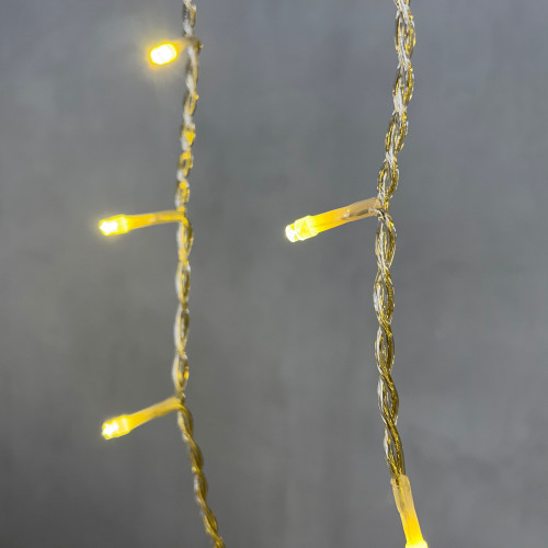 Светодиодная бахрома 3*0,5 м., 150 шампань LED ламп, силиконовый прозрачный провод, Beauty Led (ECC150-10-2CH) в Санкт-Петербурге