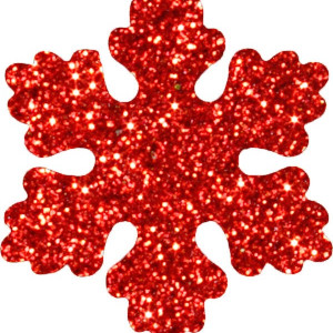 Снежинка из пенофлекса Облачко 140 мм., красный, ПромЕлка (CO-140RED)