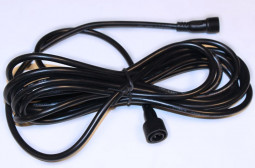 Удлинитель 3 pin 5 м., для нитей 20 метров, черный цвет, Rich LED (RL-EC3-5-B)