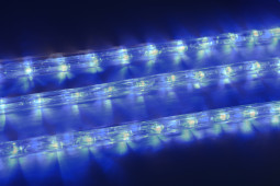 Дюралайт светодиодный 2-х проводной, диаметр 13 мм., 220В, синие LED лампы 36 шт на 1 м., бухта 100 м., статика, Teamprof (TPF-DL-2WH-100-240-B)