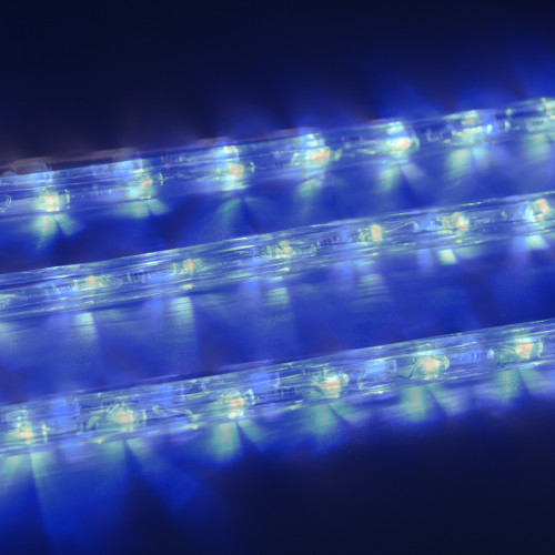 Дюралайт светодиодный 2-х проводной, диаметр 13 мм., 220В, синие LED лампы 36 шт на 1 м., бухта 100 м., статика, Teamprof (TPF-DL-2WH-100-240-B) в Санкт-Петербурге