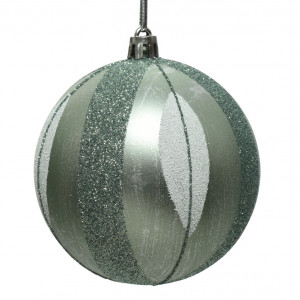 Набор пластиковых шаров Лион 80 мм,. оливковый, 12 шт., Kaemingk (027045)