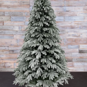 Ель Полярная заснеженная, 100% литая хвоя, 155 см., Black Box (74633)