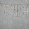 Светодиодная бахрома с колпачком 3,1*0,5 м., 120 желтых LED ламп, мерцание, черный провод ПВХ, IP65, LTC (PIL120BLWCAP-11-2Y)
