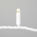 Светодиодная нить 10 м., 24 В, 100 LED, тепло-белая, белый провод каучук, LTC (ECO100-8-1WW)