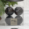 Набор пластиковых шаров Прага 100 мм., черный, 4 шт., Christmas De Luxe (87073)
